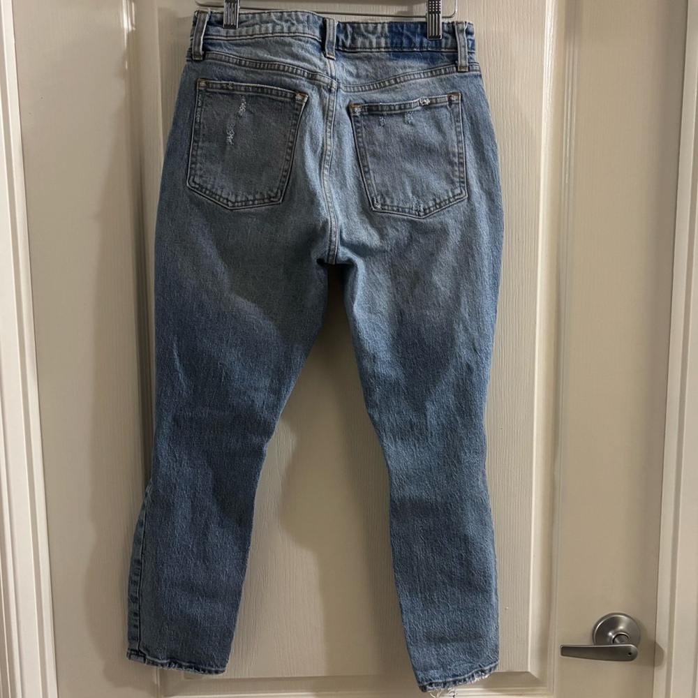 Abercrombie & Fitch Distressed Blue Straight Leg Jeans - Picture 3 of 3